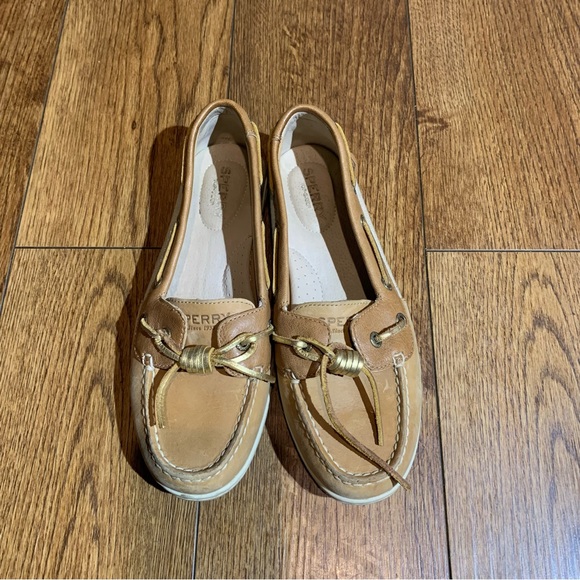 Sperry Jewelfish Lace Leather Shoe Peanut Tan Size 7.5M - Picture 6 of 7